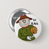 Niedlicher Halloween Scarecrow Contest-Preis Button (Vorne & Hinten)