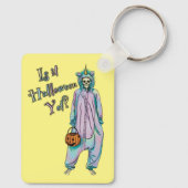 Niedlicher Halloween Skeleton Schlüsselanhänger (Rückseite)