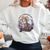 Niedlicher Halloween-Skelettkaffee Sweatshirt