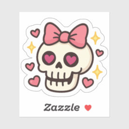 Niedlicher Halloween-Skull-Aufkleber Aufkleber