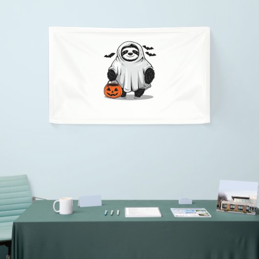 Niedlicher Halloween Sloth T - Shirt Adorable and  Banner (Messeveranstaltung)