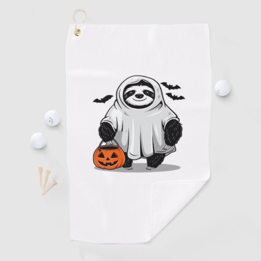Niedlicher Halloween Sloth T - Shirt Adorable and Golfhandtuch (Insitu)