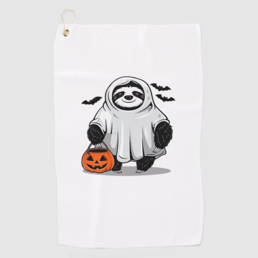 Niedlicher Halloween Sloth T - Shirt Adorable and Golfhandtuch (Vorderseite)