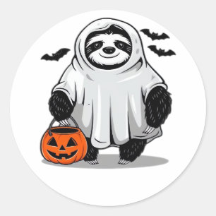 Niedlicher Halloween Sloth T - Shirt Adorable and  Runder Aufkleber