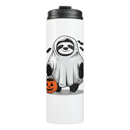 Niedlicher Halloween Sloth T - Shirt Adorable and  Thermosbecher (Vorderseite)