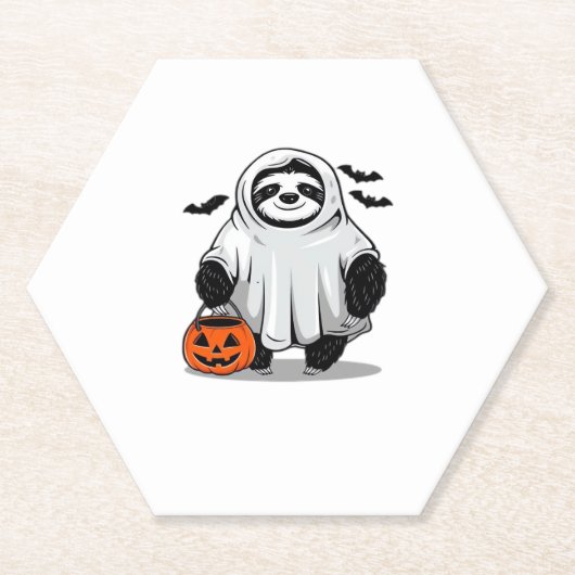 Niedlicher Halloween Sloth T - Shirt Adorable and  Untersetzer (Vorderseite)