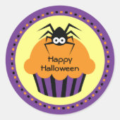 Niedlicher Halloween-Spider-Liebessticker Runder Aufkleber (Vorderseite)