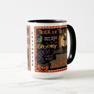Niedlicher Halloween Spook Cat Fun Pumpkin individ Tasse