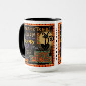 Niedlicher Halloween Spook Cat Fun Pumpkin individ Tasse (Vorderseite Links)