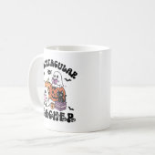 Niedlicher Halloween Spooktacular-Lehrer Kaffeetasse (Vorderseite Links)