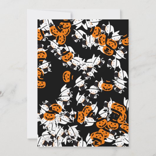 Niedlicher Halloween Spooky Bash Jack Black Cat Ge Einladung (Rückseite)