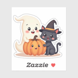 "Niedlicher Halloween-Squad | Kawaii Ghost & Pumpk Aufkleber