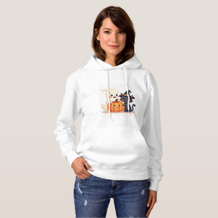 "Niedlicher Halloween-Squad   Kawaii Ghost & Pumpk Hoodie