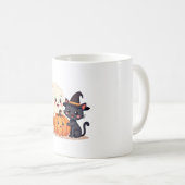 "Niedlicher Halloween-Squad | Kawaii Ghost & Pumpk Kaffeetasse (VorderseiteRechts)