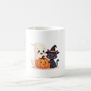 "Niedlicher Halloween-Squad Kawaii Ghost & Pumpk Kaffeetasse