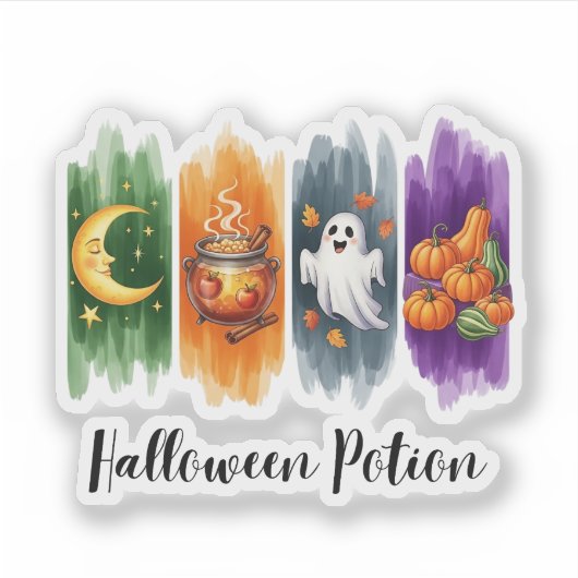Niedlicher Halloween-Sticker Aufkleber (Vorderseite)