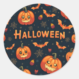 Niedlicher Halloween-Sticker Runder Aufkleber