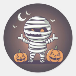 Niedlicher Halloween-Sticker Runder Aufkleber