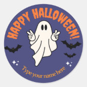 Niedlicher Halloween-Sticker Runder Aufkleber (Vorderseite)