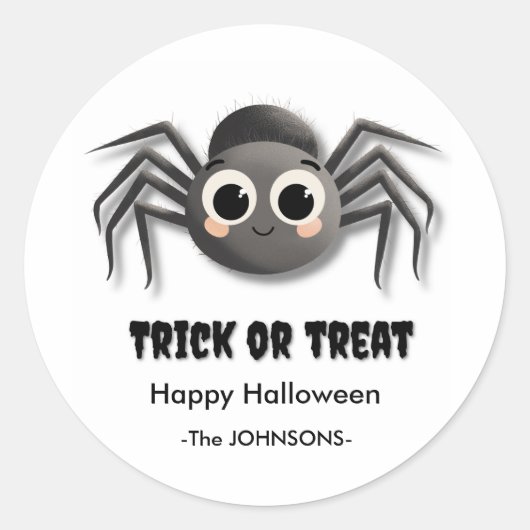 Niedlicher Halloween-Sticker - Trick oder Trete Runder Aufkleber (Vorderseite)