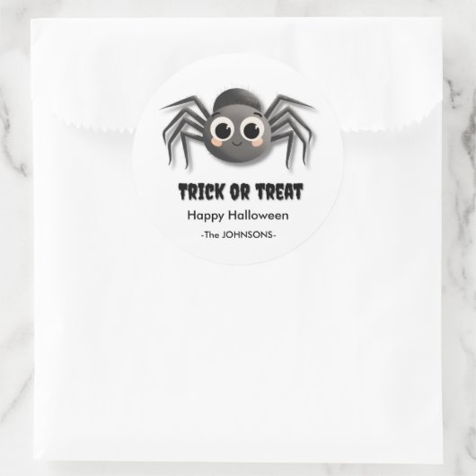 Niedlicher Halloween-Sticker - Trick oder Trete Runder Aufkleber (Tasche)