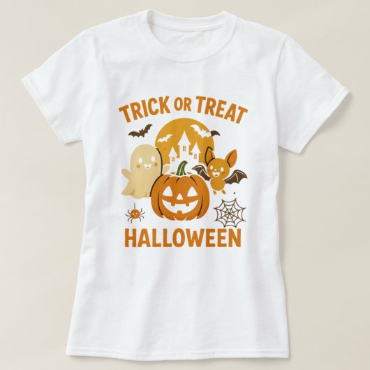 Niedlicher Halloween-T - Shirt | Funny Ghost, Pump (Design vorne)