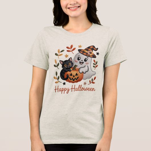 Niedlicher Halloween-T - Shirt - Whimsikstiere (Vorderseite)