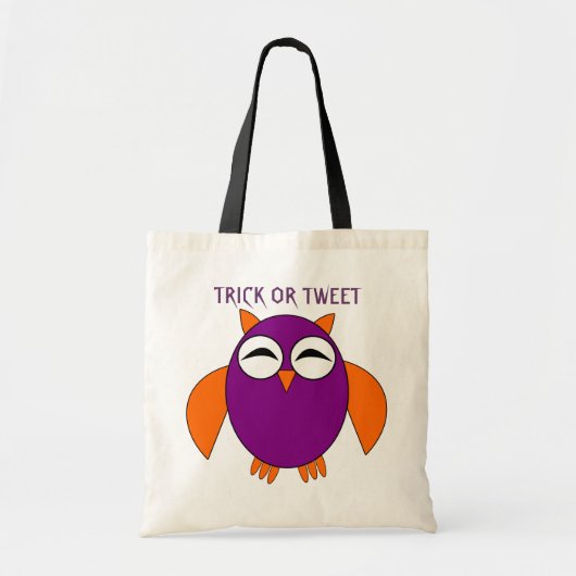 Niedlicher Halloween-Trick oder Getweetet Custom Tragetasche (Vorne)