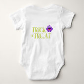 Niedlicher Halloween-Trick oder Kleiner Monsternam Baby Strampler (Rückseite)