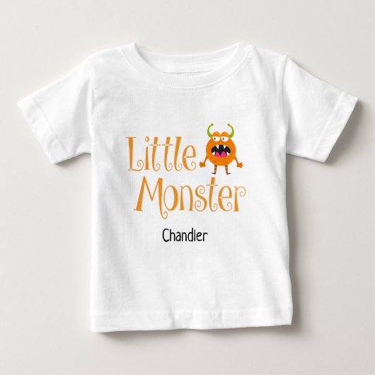 Niedlicher Halloween-Trick oder Kleiner Monsternam Baby T-shirt (Vorderseite)