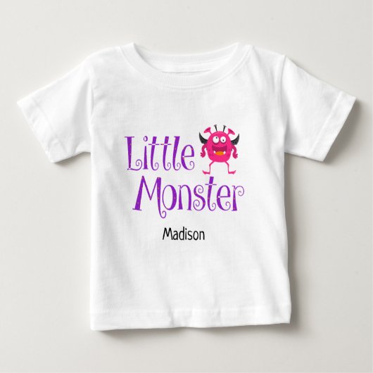 Niedlicher Halloween-Trick oder Kleiner Monsternam Baby T-shirt (Vorderseite)
