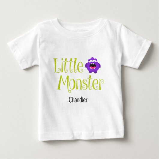 Niedlicher Halloween-Trick oder Kleiner Monsternam Baby T-shirt (Vorderseite)