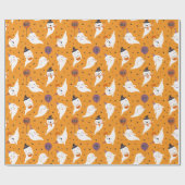 Niedlicher Halloween Trick oder Treat Ghosts Geschenkpapier (Flach)