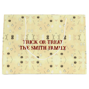 Niedlicher Halloween Trick oder Treat Große Geschenktüte