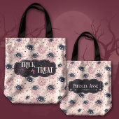 Niedlicher Halloween-Trick oder Treat Spinnen und Tasche