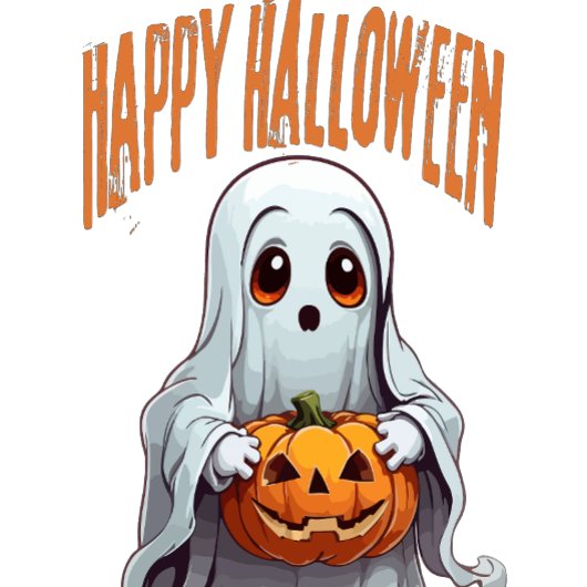 Niedlicher Halloween Trick oder Treater Ghost T-Shirt