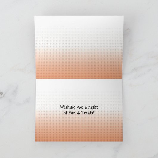 Niedlicher Halloween-Trick oder Treatingbeutel mit Karte (Innenseite)