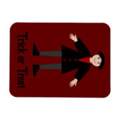 Niedlicher Halloween Vampire Custom Trick oder Tre Magnet (Horizontal)
