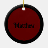 Niedlicher Halloween Vampire Individuelle Name Keramik Ornament (Hinten)