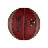 Niedlicher Halloween Vampire Individuelle Name Mini Basketball (Vertikal)