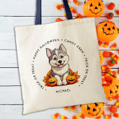 Niedlicher Halloween Welpenhund Personalisiert Can Tragetasche