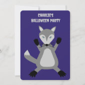 Niedlicher Halloween Wolf Custom Einladung (Vorderseite)