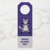 Niedlicher Halloween Wolf Custom Flaschenanhänger (Vorderseite)