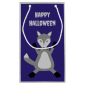 Niedlicher Halloween Wolf Custom Kleine Geschenktüte (Rückseite)