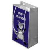 Niedlicher Halloween Wolf Custom Kleine Geschenktüte (Rückseite Schrägansicht)