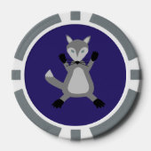 Niedlicher Halloween Wolf Custom Pokerchips (Vorderseite)
