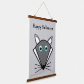 Niedlicher Halloween Wolf Custom Wandteppich Mit Holzrahmen (Gewinkelt)