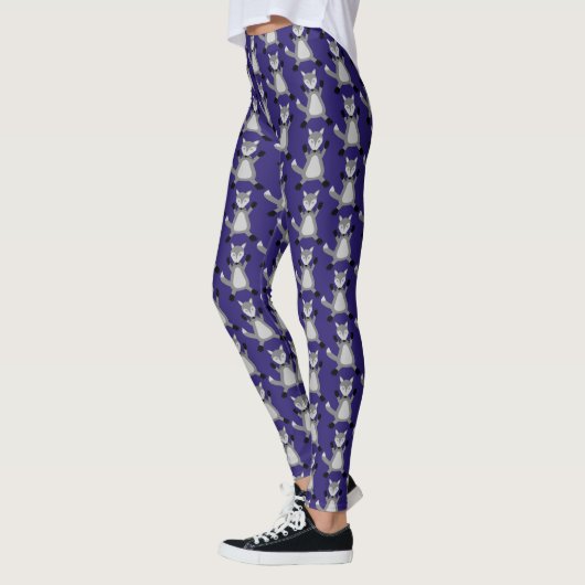 Niedlicher Halloween Wolf Gemustert Leggings (Links)