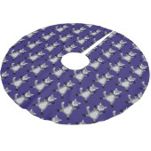 Niedlicher Halloween Wolf Gemustert Polyester Weihnachtsbaumdecke (Schrägansicht)