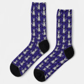 Niedlicher Halloween Wolf Gemustert Socken (Linkes Detail)